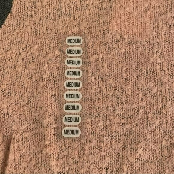 Sundance womens pink and gray asymmetrical long sleeve crew neck sweater -M - Picture 4 of 7